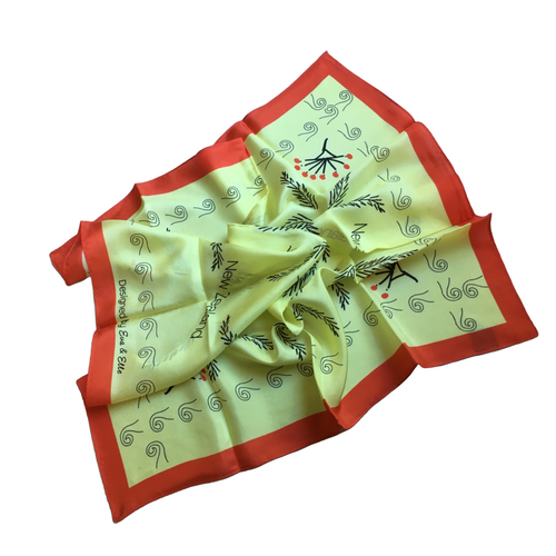SILK SCARVES - YELLOW & RED