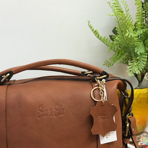 Tan - Leather Fashion Handbag