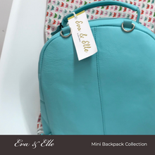 Load image into Gallery viewer, Sky Blue - Leather Mini Backpack
