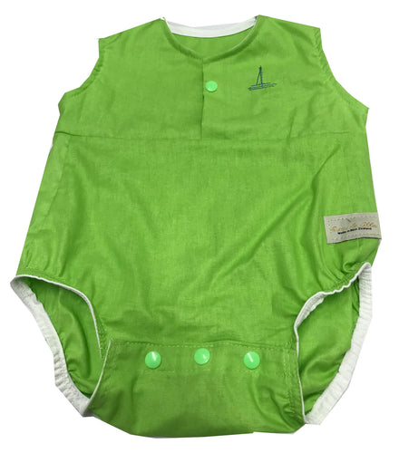Baby Rompers in Apple Green - NZ Made