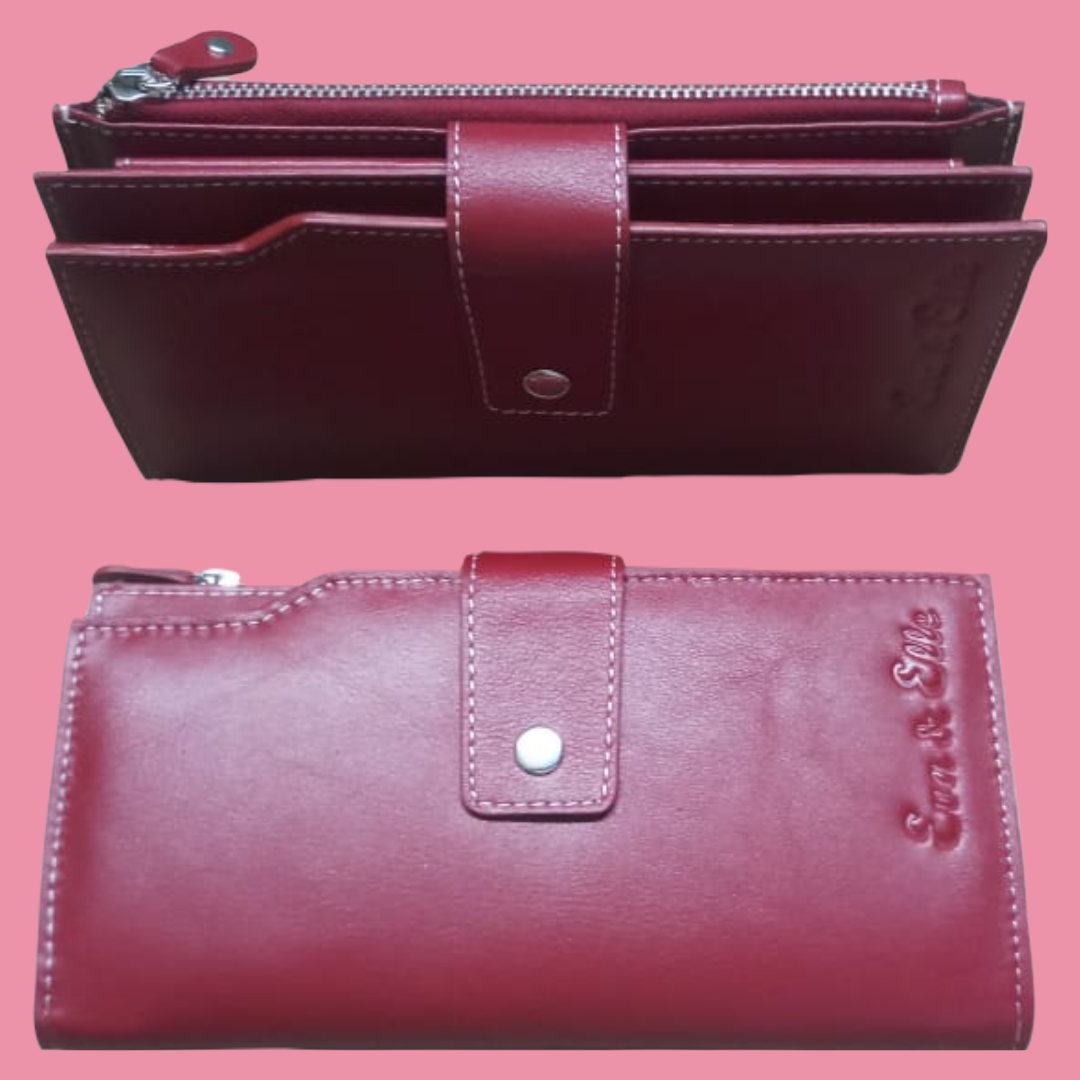 Burgundy womens wallet outlet