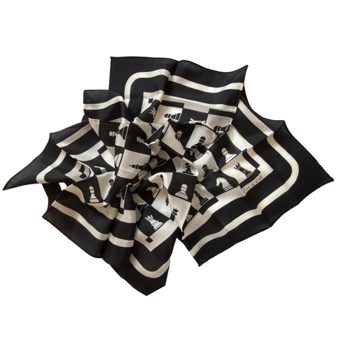 SILK SCARVES - BLACK & WHITE