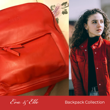Load image into Gallery viewer, Cherry Red - Fashionable Leather Backpack