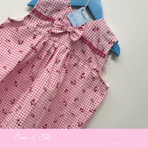 Little Dress in pink & white print for 3 -5 Years