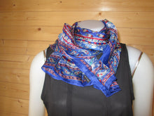 Load image into Gallery viewer, Grey Design Print Silk Scarf