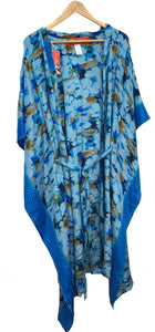 Kimono with Flap sleeves - Blue