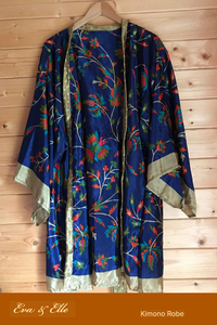 Kimono Robe -Peacock colour