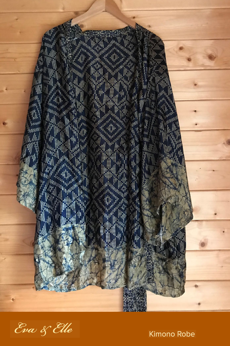 Kimono Robe - Royal Blue colour