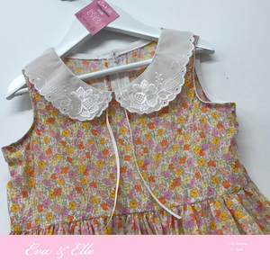 Little Dresses  in pink floral print 3 - 4yrs