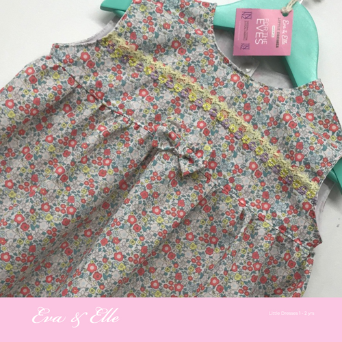 Little Dresses  in yellow trims - 12mths to 24 mths