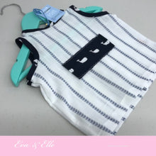 Load image into Gallery viewer, Little Blue Stripes with Appliqué for Newborn