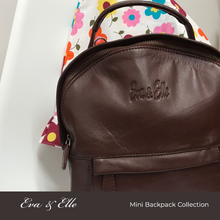 Load image into Gallery viewer, Burgundy - Leather Mini Backpack