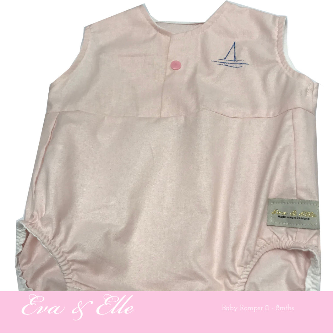 Baby Rompers in Light Pink - NZ Made