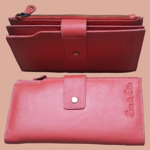 Women's Leather Wallet - Orange