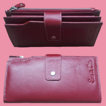 Load image into Gallery viewer, Women&#39;s Leather Wallet - Burgundy