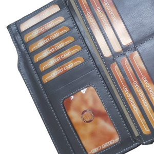 Women's Leather Wallet - Burgundy