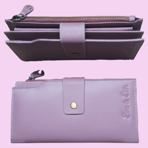 Women's Leather Wallet - Baby Pink